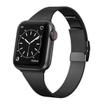 EDIMENS Metal Strap Compatible with Apple Watch 38mm 40mm 41mm 42mm(Series 10) Narrow Classic Stainless Steel Replacement Band for iWatch Series 10 9 8 7 6 5 4 3 2 1 SE Sport Edition Men Women