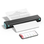 PhoFuta M08F Imprimante Thermique, Toujours avec soi avec Bluetooth, Une Mini imprimante de Voyage avec Papier à Copier Papier A4 sans Encre, Compatible with iOS/Android