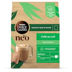 NEO Café au Lait - 60 Dosettes de café (5 boîtes de 12 dosettes) Compatibles uniquement avec les machines à café NESCAFÉ® Dolce Gusto® NEO