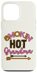 Coque pour iPhone 13 Pro Max Smoking Hot Grandma Motif zèbre Rose vif