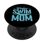 Maman de natation d'hiver PopSockets PopGrip Adhésif