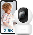 C21 Cámara de Interior - FHD 2.5K Cámara de Seguridad WiFi 2.4G Con conexión de enchufe Para Monitor de bebé/mascotas Con aplicación Para teléfono, 360° cámara Para mascotas Home Vision