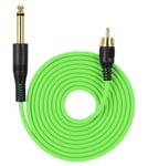 6.35mm to RCA Tattoo Machine Charging Cable for Rotary Cartridge Machine Green