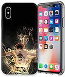 Coque pour iphone X/XS Manga One Piece Ace Noir