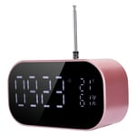 S2 Metal Shell Lcd Display Screen Wireless Bt Speaker Alarm Clock Bass Sound Inn