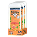 Le Petit Marseillais Gel douche Extra Doux Orange & Pamplemousse, lot de 3 x 650ml