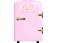 Fluff Fluff Cosmetics Fridge Kosmetikkylskåp Med Guldlogotyp Rosa