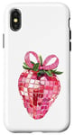 Coque pour iPhone X/XS Rose Bow Coquette Esthétique Y2K Cerise Fille Femme