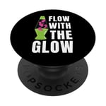 Flow With The Glow Lampe à lave collector années 70 hippie vintage PopSockets PopGrip Adhésif