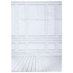 3x5ft Vinyl Photography backdrops White Brick Wall wood floor wedding8597