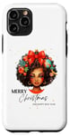 Coque pour iPhone 11 Pro Fille noire magique à la peau brune, mélanine, sœur de Noël