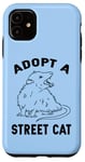 iPhone 11 Funny Adopt a Street Cat Possum Lover Case