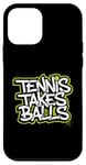 Coque pour iPhone 12 mini Tennis Takes Balls Citation amusante pour les amateurs et les joueurs de tennis