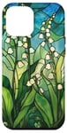 iPhone 14 Plus Elegant Florals Lily of the Valley Stained Glass Case