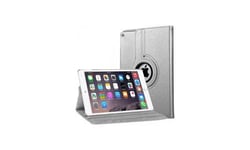 Etui de protection rotatif aspect cuir argent ipad 2/3/4 - a1395-a1396-a1397-a1416-a1430-a1403-a1458-a1459-a1460