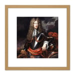 Anonymous Portrait King James II England Painting 8X8 Inch Square Wooden Framed Wall Art Print Picture with Mount