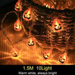 1,5 m 10 Led Halloween Kurpitsa Ghost Luurankot Bat Spider Led Light String Festival Kotibaari Juhlasisustus Halloween Ornamentti