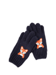 JoJo Maman Bébé Kids' Fox Applique Gloves, Navy