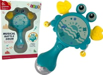 Leantoys Baby Krabba Skallra Trumma Ljus Melodier Blå