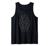 Lucky Charm Viking Compass Celtic Vegvisir Rune Symbols Tank Top