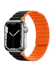 Lippa Apple Watch Magnetic Silicone Strap 38/40/41 - Black/Orange