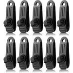 Memkey - 10 Pcs Clip de Tente Bâche, Pince pour bache Clip de Bâche Tente Pince Bâche Auvents Clip Pince a oeillet pour bache Camping Accessoires