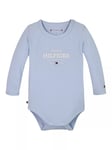 Tommy Hilfiger Baby Long Sleeve Bodysuit, Breezy Blue