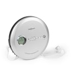 CD Player Discman Walkman Mini Audio Bass USB Headphone MP3 Portable LCD Silver
