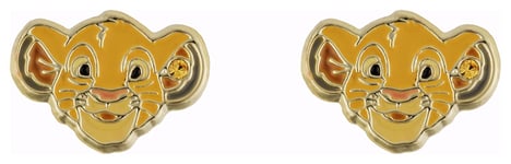 Disney The Lion King Simba Gold Plated Stud Earrings