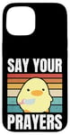 iPhone 15 Say Your Prayers - Funny Duck With Knife Meme Case