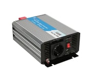 Extralink CAR VOLTAGE CONVERTER 12V - 230V, 500W, PURE SINUS OPIP-500W strømadapter og vekselretter Automatisk Aluminium, Sort, Sølv