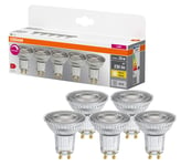 Dimbar reflektorpære GU10 LED 3,4 W, Osram, 5-pakning