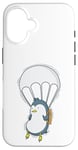 Coque pour iPhone 16 Pingouin parachutisme avec parachute