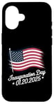 Coque pour iPhone 16 20 janvier 2025 Jour d'inauguration du drapeau américain du président Trump