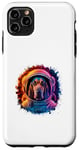 Coque pour iPhone 11 Pro Max Homme Femme Coloré Space Astronaute Bloodhound