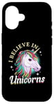 iPhone 16 Unicorn rainbow - I believe in unicorns Case