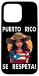 Coque pour iPhone 15 Pro Max Porto Rico Se Respeta Taina PR Drapeau Boricua