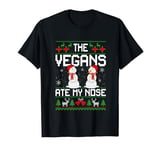 Funny Vegan Christmas Vegetarian The Vegans Ate My Nose T-Shirt