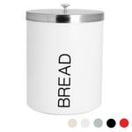 Bread Bin Storage Kitchen Loaf Roll Food Box Retro Home Container White