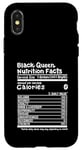 Coque pour iPhone X/XS Black Queen Nutrition Facts Melanin Pride Histoire des Noirs