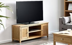 Julian Bowen Mallory Widescreen Tv Unit, Oak, 50 x 127 x 40