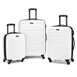 Samsonite Omni Pc Valise Rigide Extensible avec roulettes pivotantes, Blanc, 3-Piece Set (20/24/28), Omni Pc Valise Rigide Extensible avec roulettes pivotantes