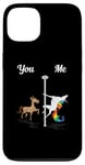 Coque pour iPhone 13 You Me Unicorn Pole Dancing Unicorn Rainbow Funny Dancer