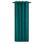 WOLTU Rideaux Opaques Thermiques Isolants avec Ruban Transparent 1 pièce Rideau occultant en Velours de 300 g/m², 140x245 cm Vert foncé