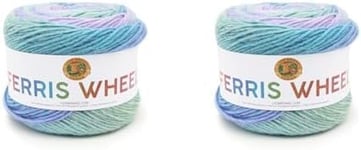 Lion Brand Yarn 217-606 Ferris Wheel Fil, Barbe à Papa, Cotton Candy, One Skein (Lot de 2)