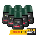 Garnier Men Mineral Action Control+ 72H Roll-on Deodorant 3, 6 Pack