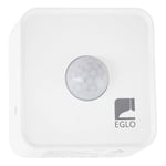 EGLO connect.z Détecteur de mouvement connecté Zigbee, capteur extérieur à piles, contrôlable par appli, pour luminaires EGLO connect.z, blanc, IP44