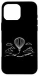 Coque pour iPhone 16 Pro Max Ballon à air One Line Art Dessin