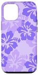 iPhone 12/12 Pro Cute Purple Hibiscus Tropical Floral Hawaiian Flowers Island Case