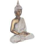 Atmosphera Créateur D'intérieur - Statue Bouddha Assis 27cm Or & Blanc